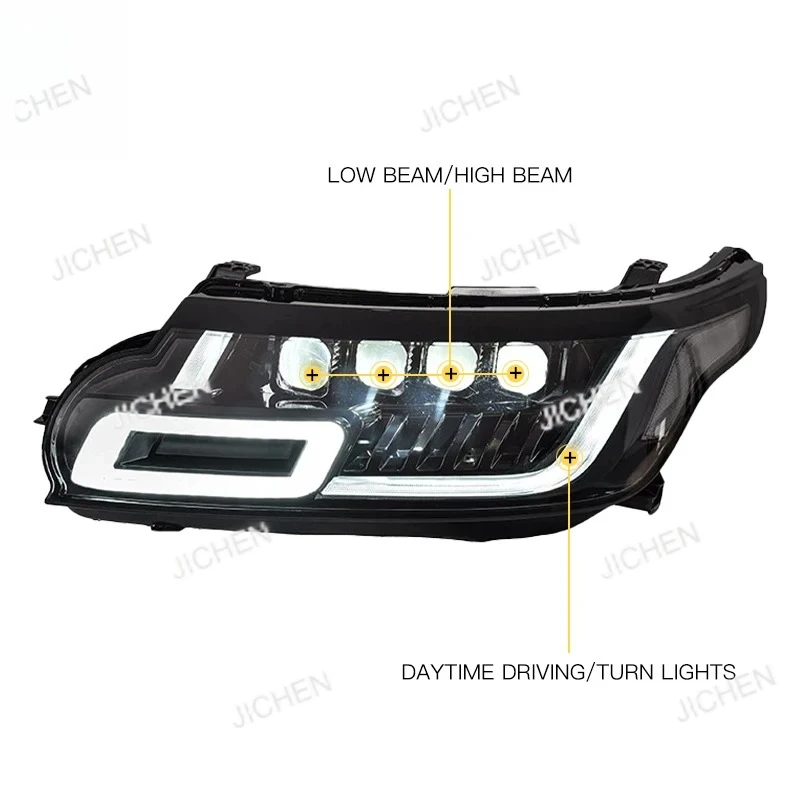 JC لاند رينج روفر سبورت L494 2014 2017 ملحقات ترقية LED المصباح الديناميكي بدوره إشارة العارض 4 عدسة #5
