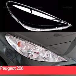 Headlight Lampshade Transparent Headlight Lens Headlamp Housing Cover Lens Light Protection For Peugeot 206 206+