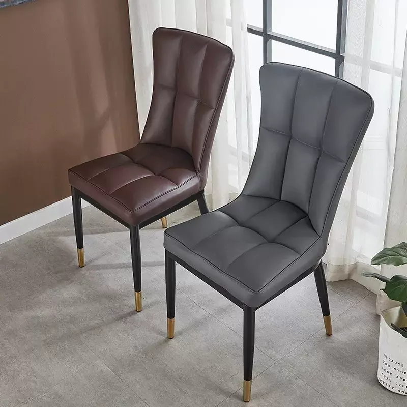 

luxury classic design colorful hotel restaurant high back dining chair PU leather dining chair