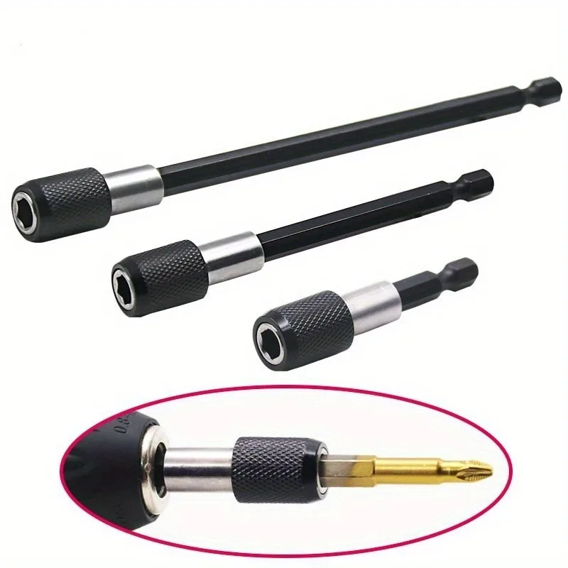1Pc Extensions Quick Change Bit Set 1/4 Inch Hex Rod Shank Long Handle Screwdriver Extension Holder Extension Rod Tools