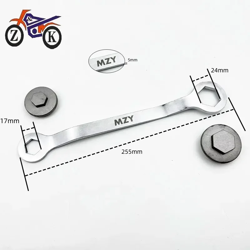 

Double Head 17Mm 24Mm Motorcycle Removal Wrench Universal Hexagonal Wrench Motorcycle Oil Drain Screw Wrench Repair Hand Tools
