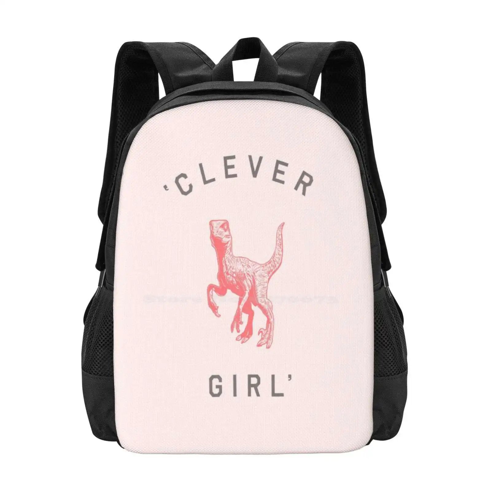 Clever Girl Backpack For Student School Laptop Travel Bag Florent Bodart Florentbodart Graphic Design Dinosaurs Cool Reptile