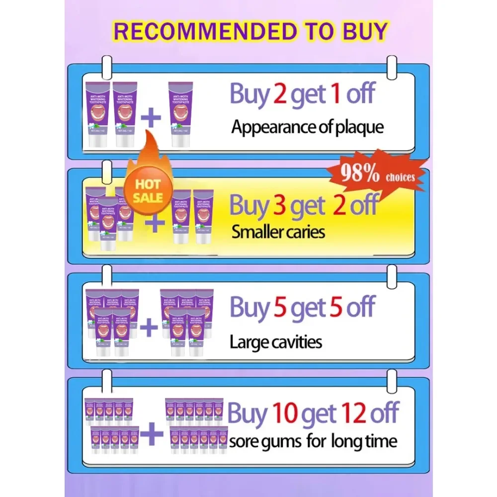 معجون أسنان جديد لمنع تسوس الأسنان علاج فعال لتبييض الأسنان معجون أسنان أصفر إزالة معجون الأسنان العناية بالأسنان #2