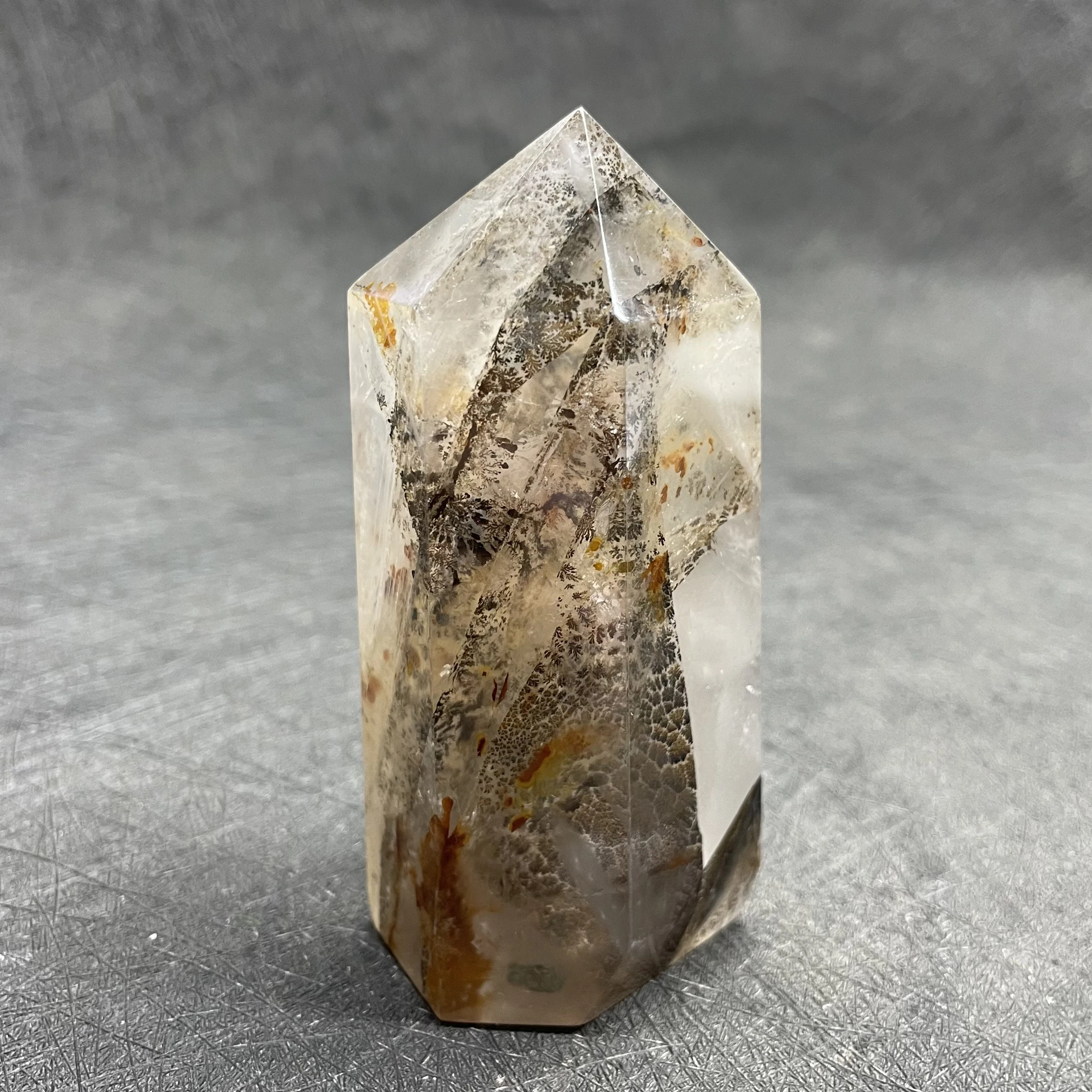 173g Natural Crystal Tower Clear Quartz Tree Wand Quartz Point Decor Polished White Crystal Obelisk Healing Gift Reiki W23