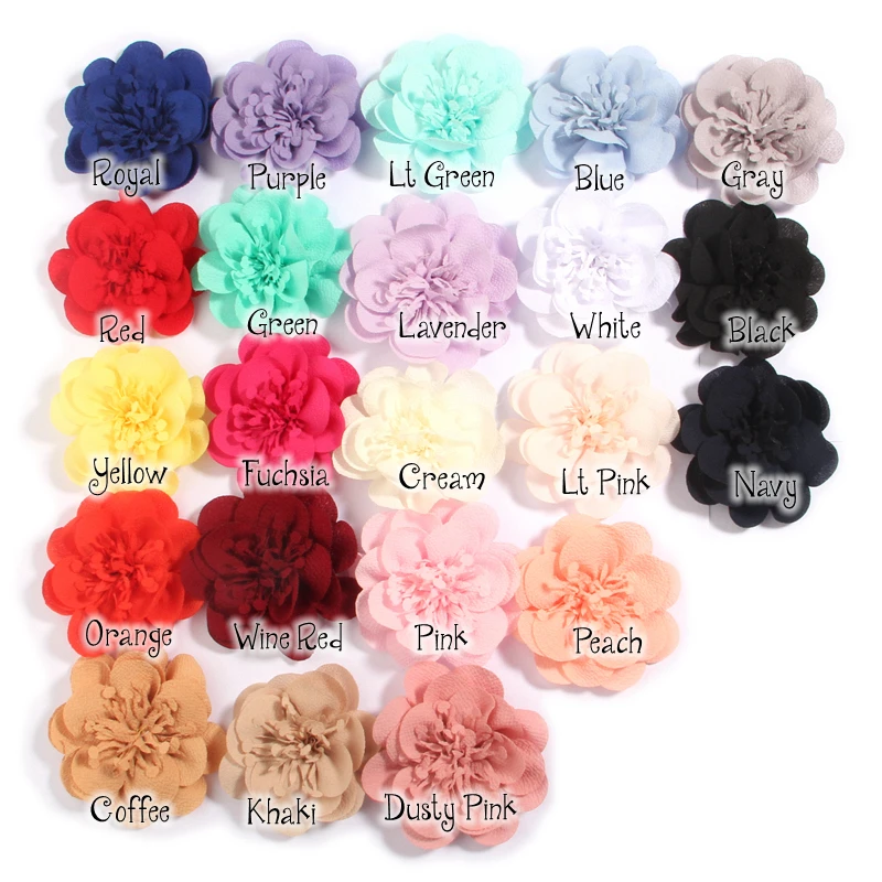 5 Stück 7 cm 2,7 Zoll Spitzenbesatz Patch Applikation Chiffon Stoff Blumen Hochzeitskleid DIY Flwer Boutique für dekorative Kränze Rose