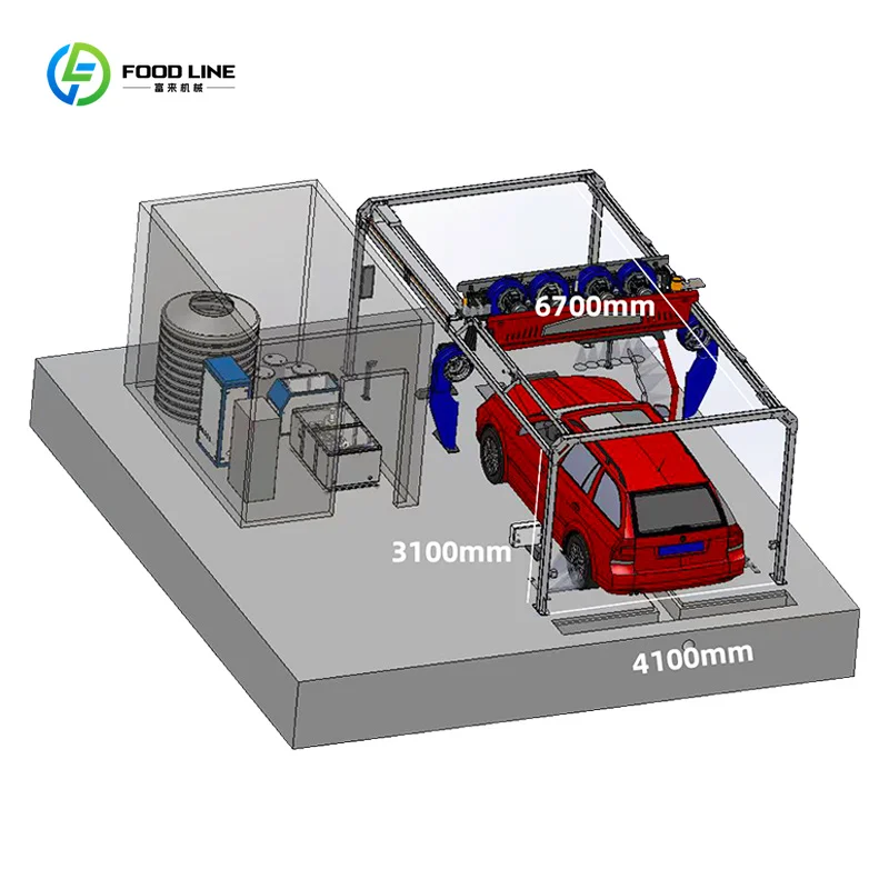 Fully Automatic Contactless Car Washer for Commercial Water Saving Cleaning Machine Custom