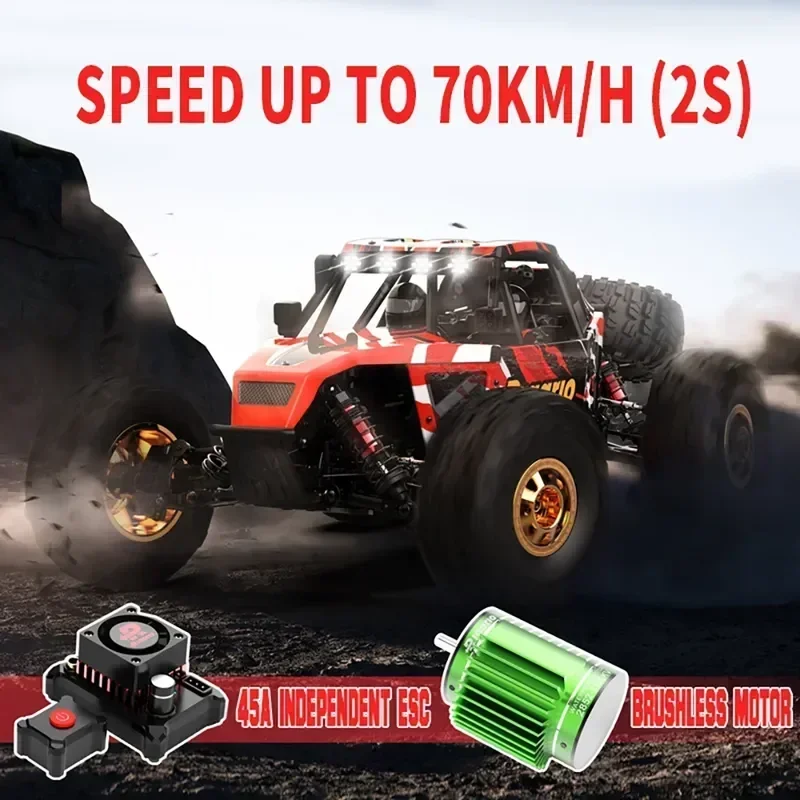 Rlaarlo Am-d12 RTR 1/12 2.4g 4wd High Speed Brushless 2s/3s Rc Electric Remote Control Model Car Desert Truck  Boy Toy Gift Box