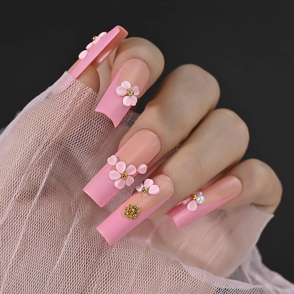 1 ถุง ชาร์มตกแต่งเล็บรูปกลีบดอกไม้เรซิ่น 3 มิติ สีชมพูฟ้า กลีบดอกไม้ขนาดเล็ก ใบไม้ ไข่มุก ลูกเหล็ก ของตกแต่งเล็บแบบผสม อุปกรณ์ตกแต่งเล็บ DIY