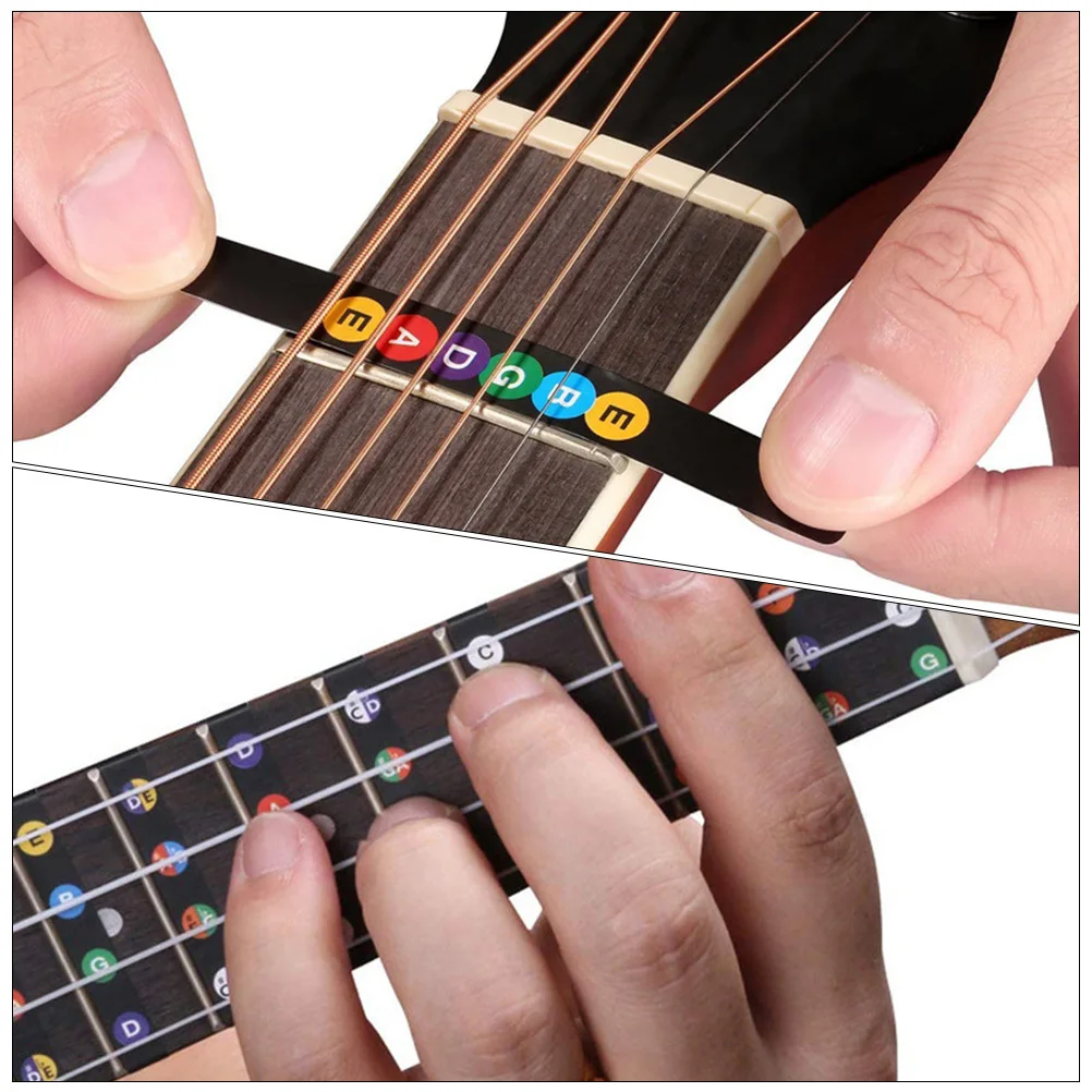 

2set Guitar Scale Stickers 2 Sets Note Sign For Starter Learning Tool Beginner Practice Accessory Instrument Fretboard Decal