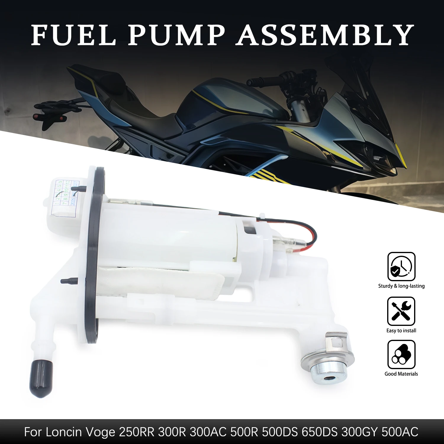 Motorcycle Fuel Pump For Voge 250RR 300R 300AC 500R 500DS 650DS 300GY 500AC Motorbike Fuel Delivery Parts
