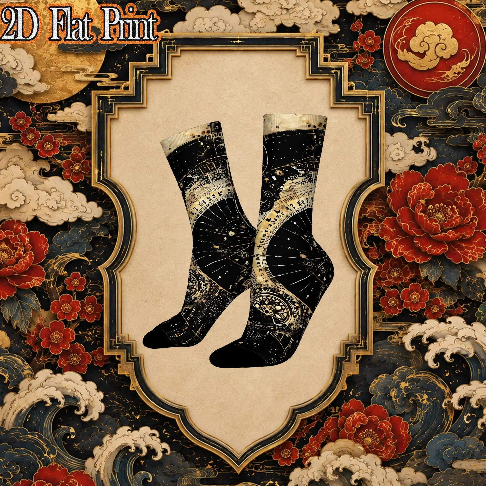 Ancient Celestial Astrology Graphic Funny Men's compression Socks Unisex items Crew Sock Cycling socks