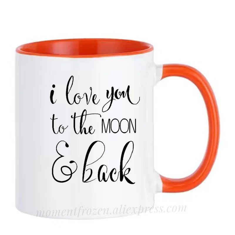 I Love You to The Moon and Back Wife Mugs Husband Tea Coffee Cups Couples Milk Drinkware Coffeeware Home Decor Valentines Gifts