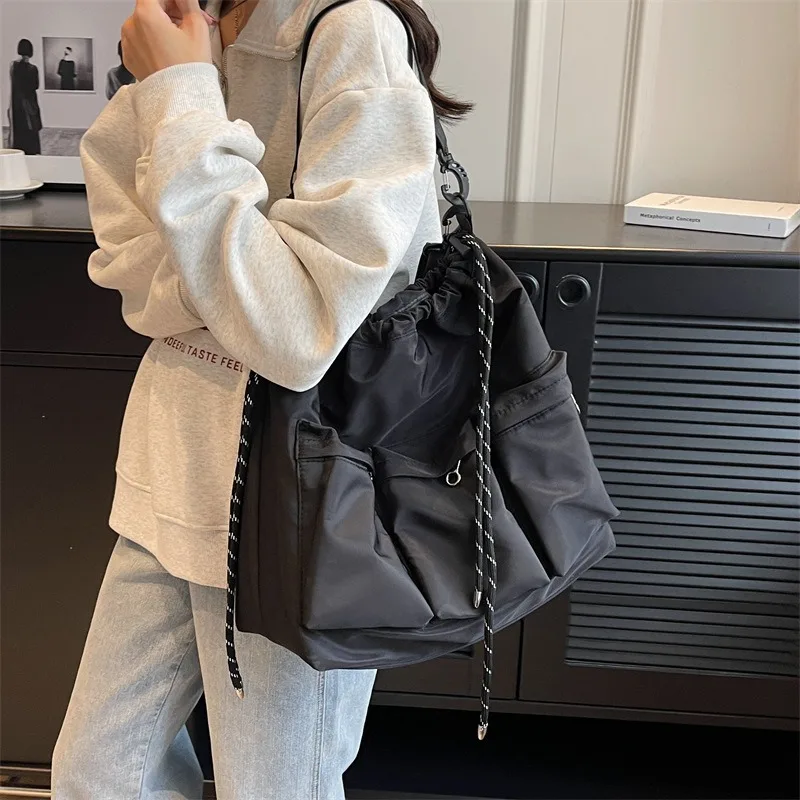 

Women Single Shoulder Crossbody Bag Japanese Large Canvas Bags for Student Brand Waterproof Bags Nylon Female Handbag Satchels