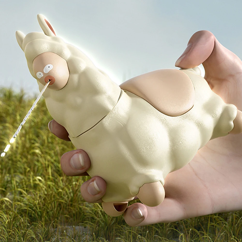 Engraçado lhama esguicho arma fácil de preencher alpaca interativo pulverizador de água à prova de vazamento portátil spits brinquedo de água para o verão quintal