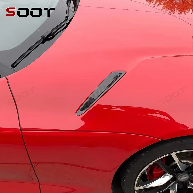 

For Toyota Supra A90 A91 Carbon Fiber Air Vents Car Hood Decorative Air Intake Vent Decorative Cover upgraded Auto Parts