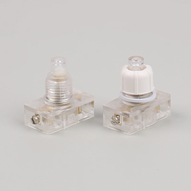 1pc Push Button Switch Inline Foot Pedal UFO Type Lamp Lighting Foot Control ON/Off Foot Switch