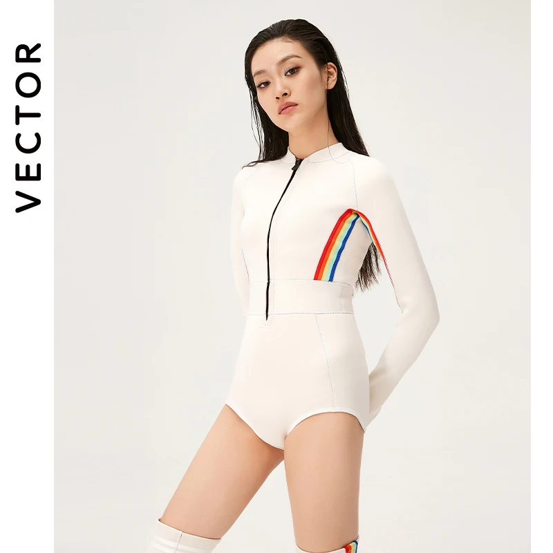 VECTOR 2.5MM Women\'s Swimsuit 2023 One Piece Bikini Swimwear Long Sleeve Swimsuit for Girls Sexy Wear Beach Swimming Monokini