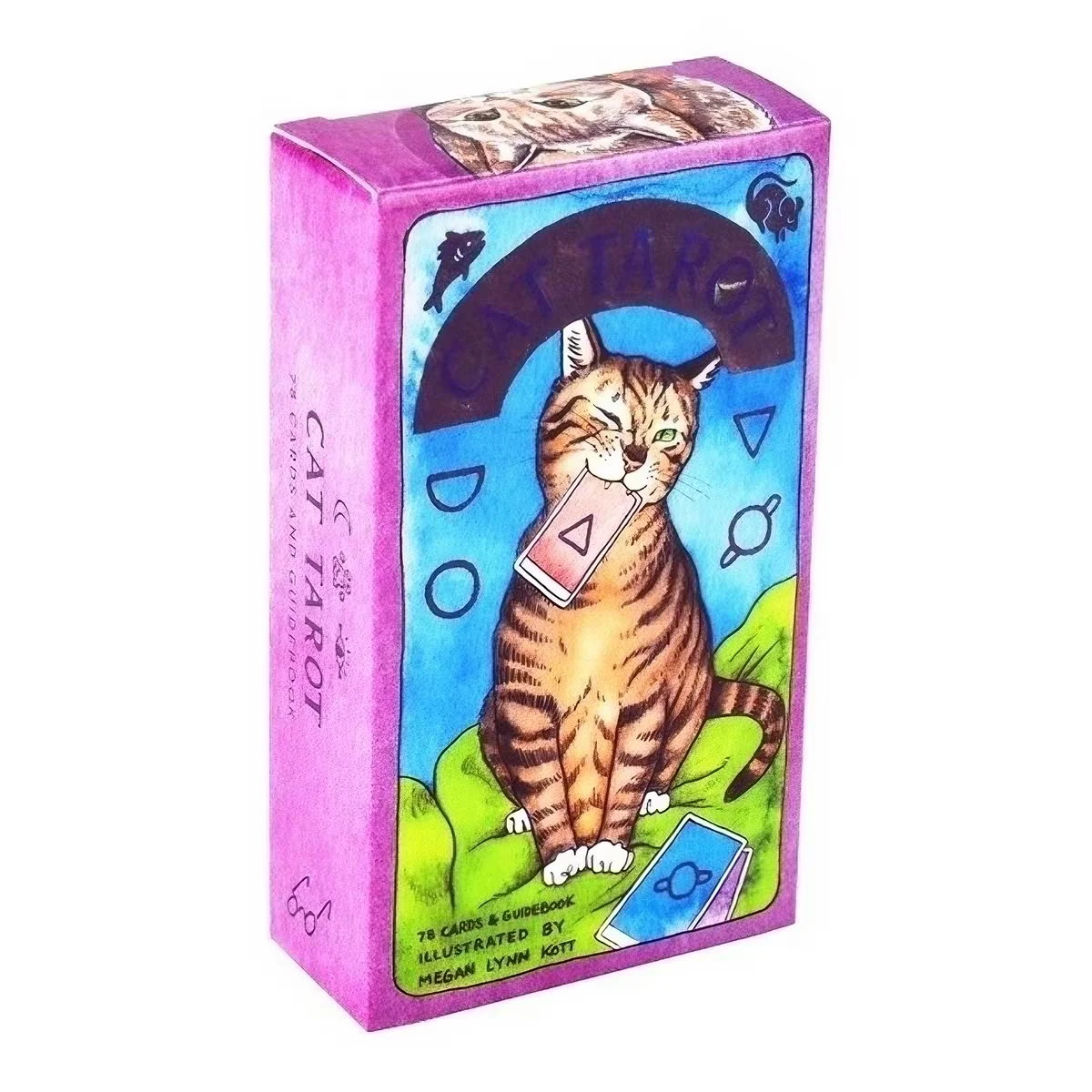 Cat Themed Tarot Cards 78 Cards Deck Adorable Kitten Watercolor Painting Tarot Cards Fortune Telling Divination Card Deck Gift