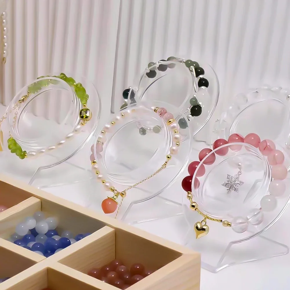 Acrylic Jewelry Bracelet Display Holder Bangle Storage Organizer Case Rack Clear Single Watch Necklace Showing Stand Shelf Tool