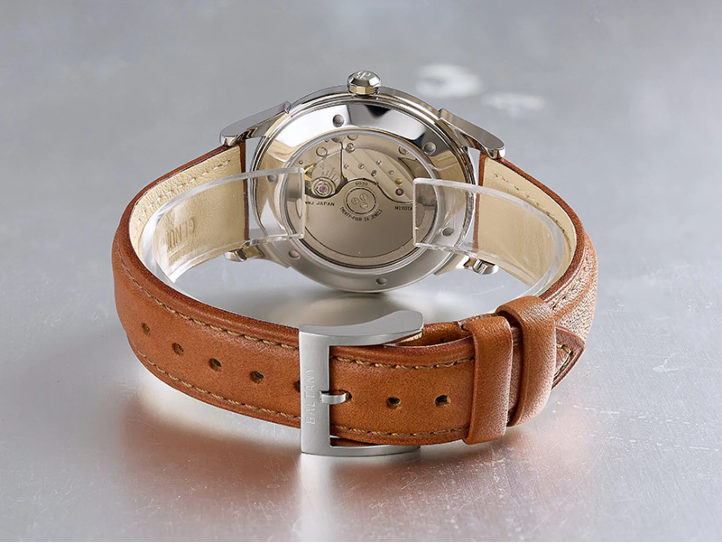 Baltany Orologio automatico da uomo 38,5 mm Orologio da polso meccanico ultrasottile Zaffiro 50 m Impermeabile luminoso Miyota 9039