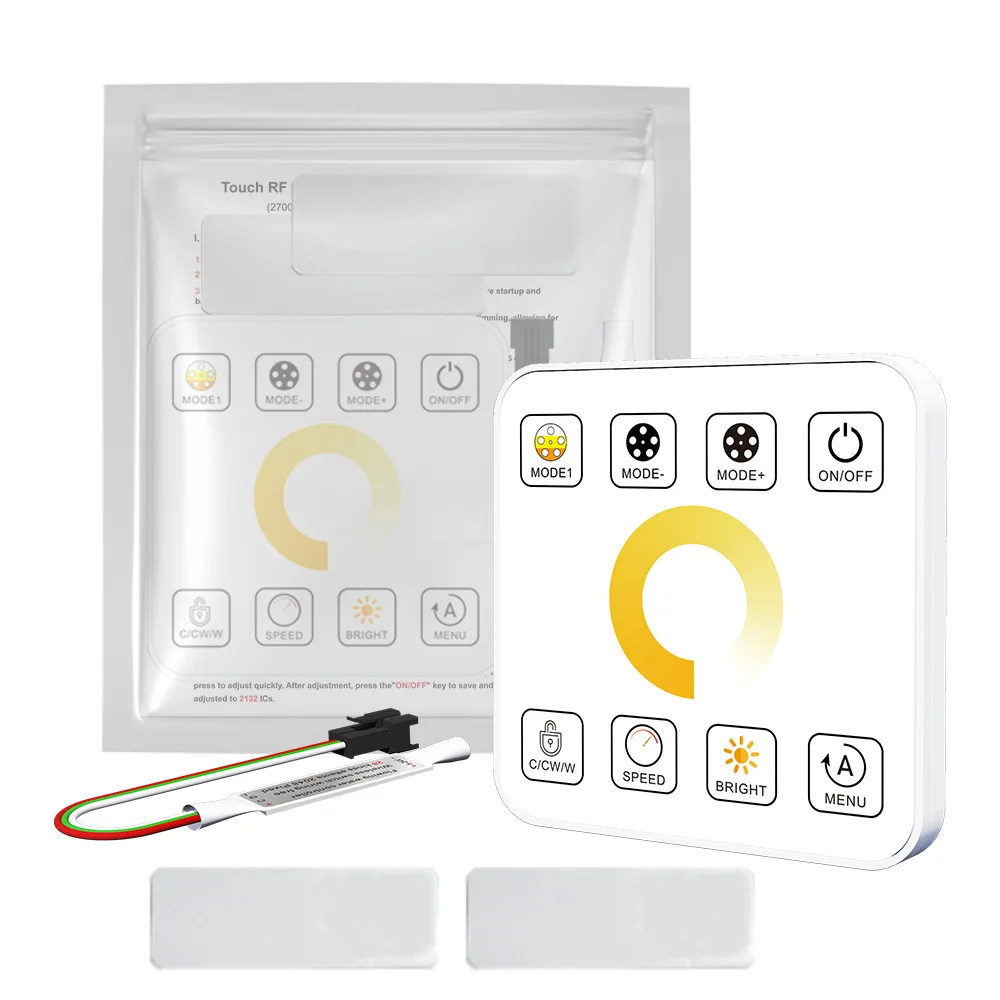 

Dc 5v-24v Cob Smd CCT Flowing Water Controller Dimmer Set With RF Full-Touch Remote Panel