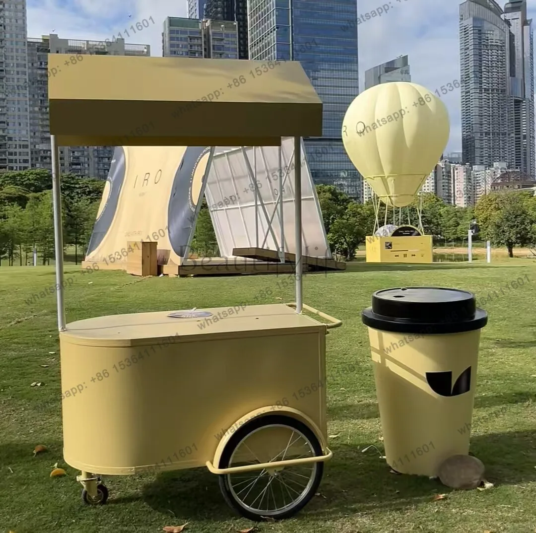 Three-wheeled tasting car Night market float Mobile outdoor cruise car Promotion Stall snack dining car Stall cart