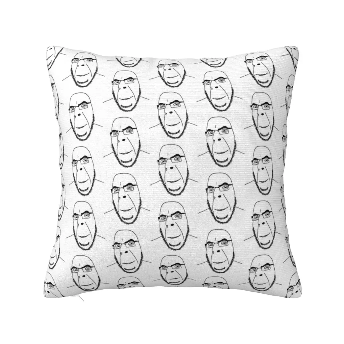 Smug Cobson Square Pillow Case Soyjak Wojak Meme Cushion Cover Awesome Zippered Decorative Pillowcase for Sofa 18