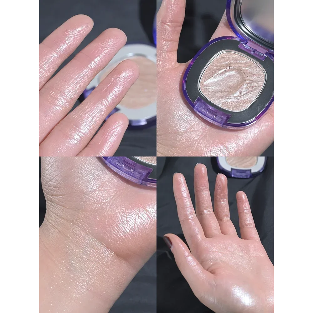 GirlsCrush Einfarbiger Textmarker Hochglänzender Lidschatten Gesichtsaufhellender Schimmer Augen-Nasenpuder Langanhaltende Make-up-Kosmetik