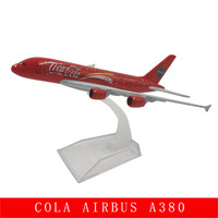JASONTUTU 16cm COLA Cool Airlines Airbus A380 Aircraft Diecast Metal 1/400 Scale Planes Model Airplane Model Plane