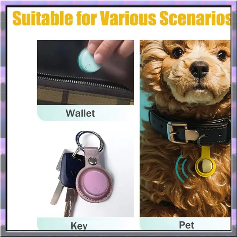 Hot Sale Smart Airtag Bluetooth GPS Tracker Mini Locator Pet Key Finder Air Tag Tracker Black