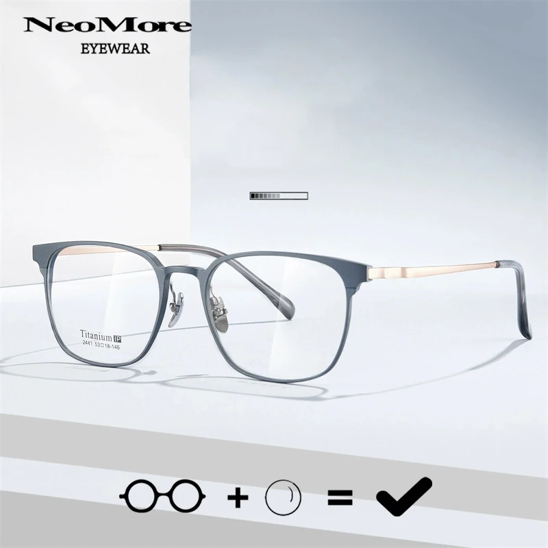 

Ultra Light Titanium Alloy Glasses For Women Fashionable High-Quality Prescription Glasses Men Business Square Eyewear