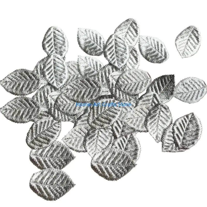 Y3NA Mini Faux Fabric Leaves 5 for Costume Work and Small Craft Use