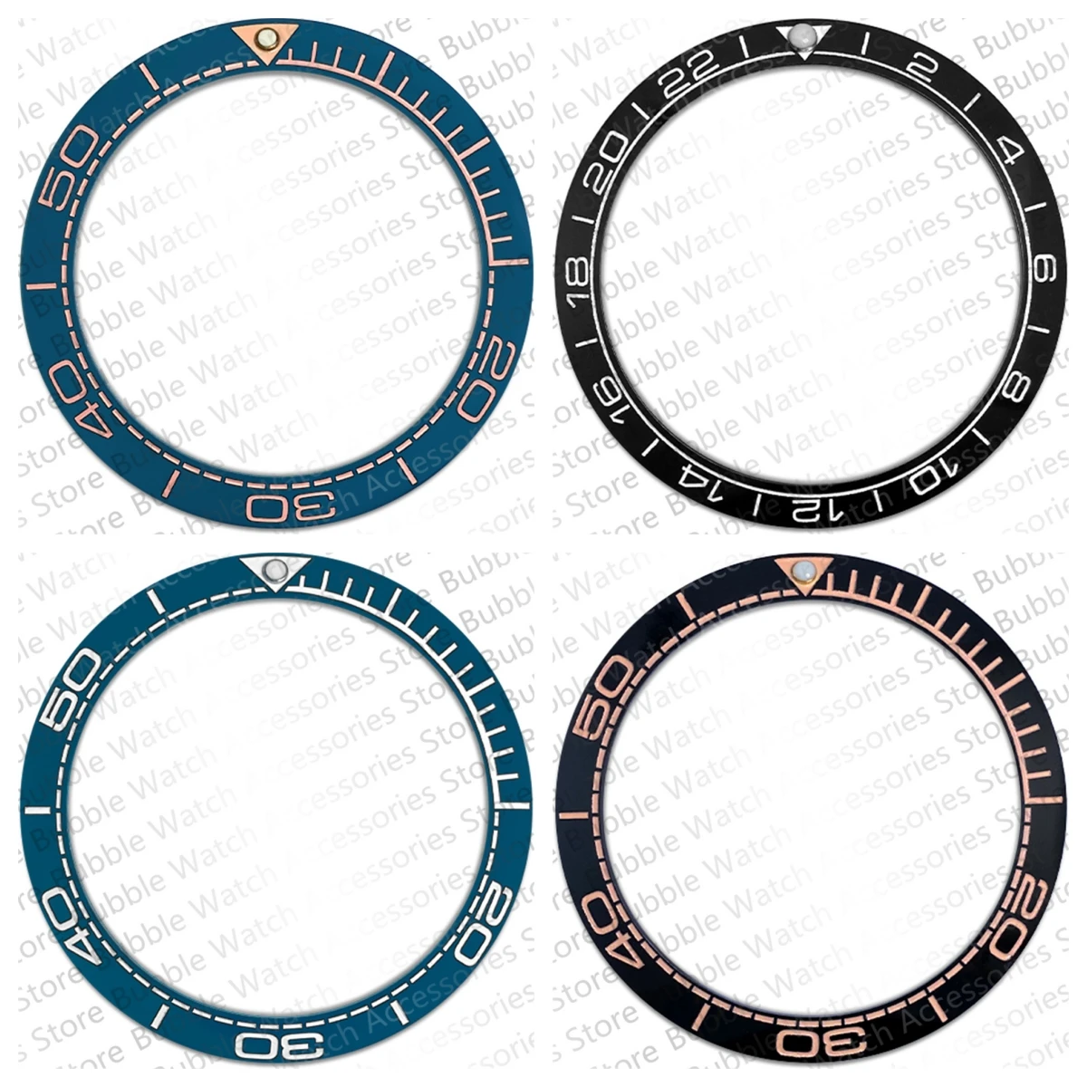 

40.5mm Blue Black Red Ceramics Bezel Insert Fit For Omega HaiMa300 Mechanical Wristwatch