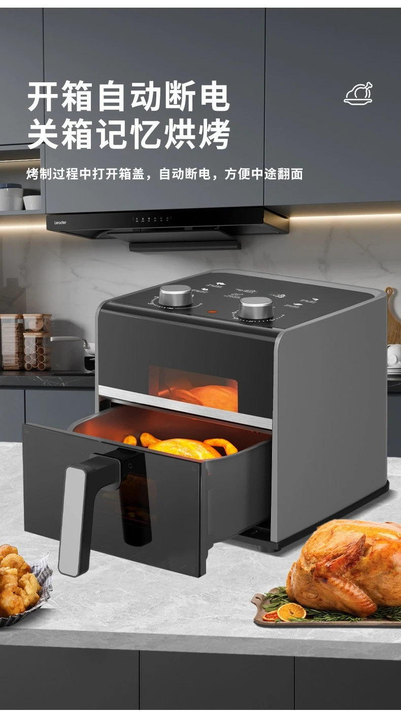 6L Large Capacity Visible Air Fryer Household Multifunctional Electric Oven White Cooking Machine For Chips Baking  Preparation view 5