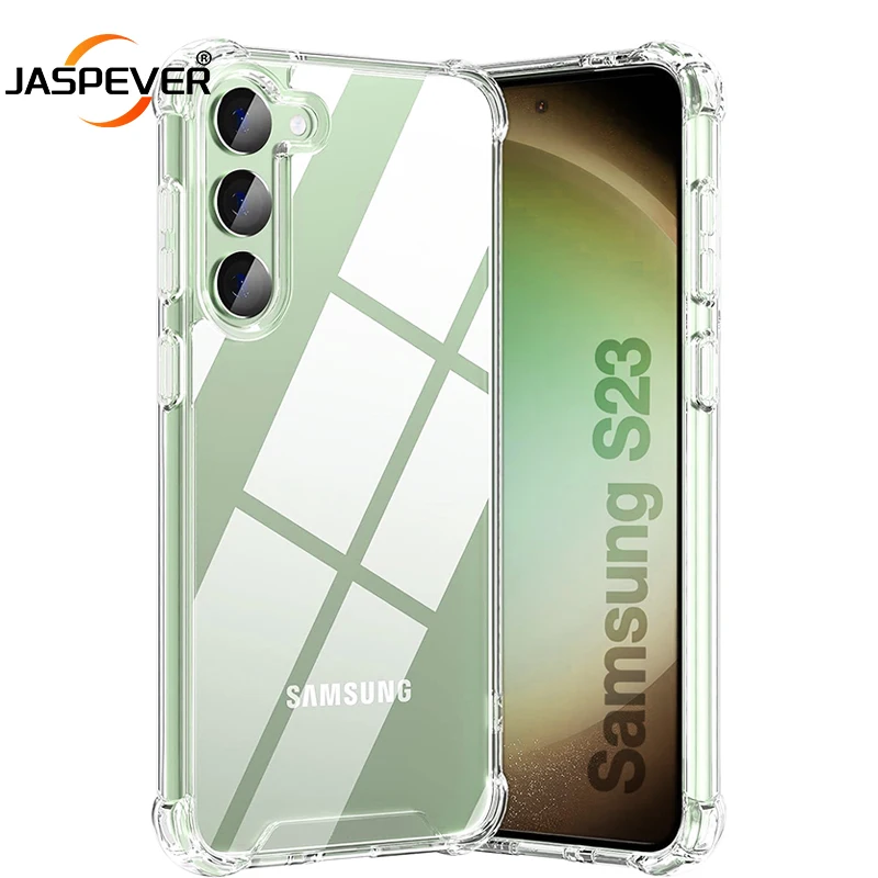 Hybrid Shockproof Clear Hard Case For Samsung Galaxy S24 S23 S22 S21 Ultra Silicone Soft Cover For S21 S23 FE S24 S22 Plus Thin