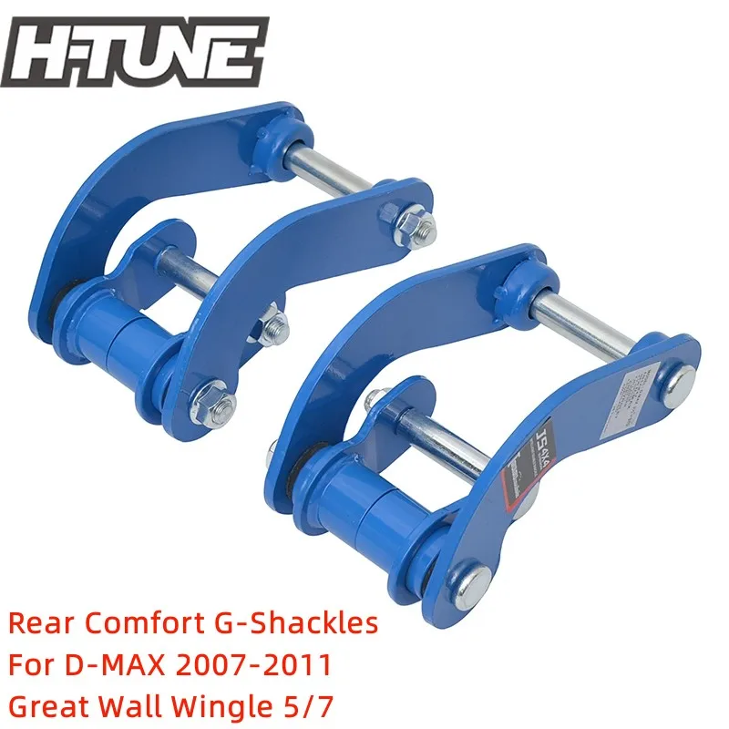 4x4 Accesorios Rear Leaf Spring Suspension Comfort Double G-Shackles Lift Kits for D-MAX 2007-2011 /Great Wall Wingle 5/7