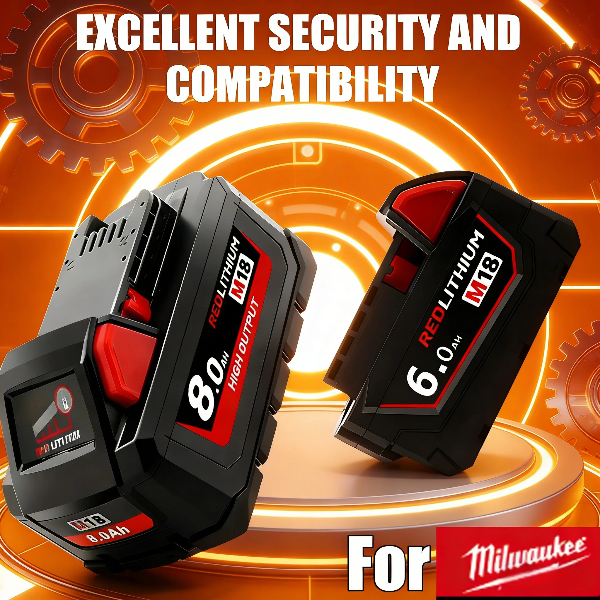 

For Milwaukee M18 HB8 12Ah Battery,High-Performance 21700 Cells,Fit Maximum Capacity&Long Life for All M18 System Power Tools