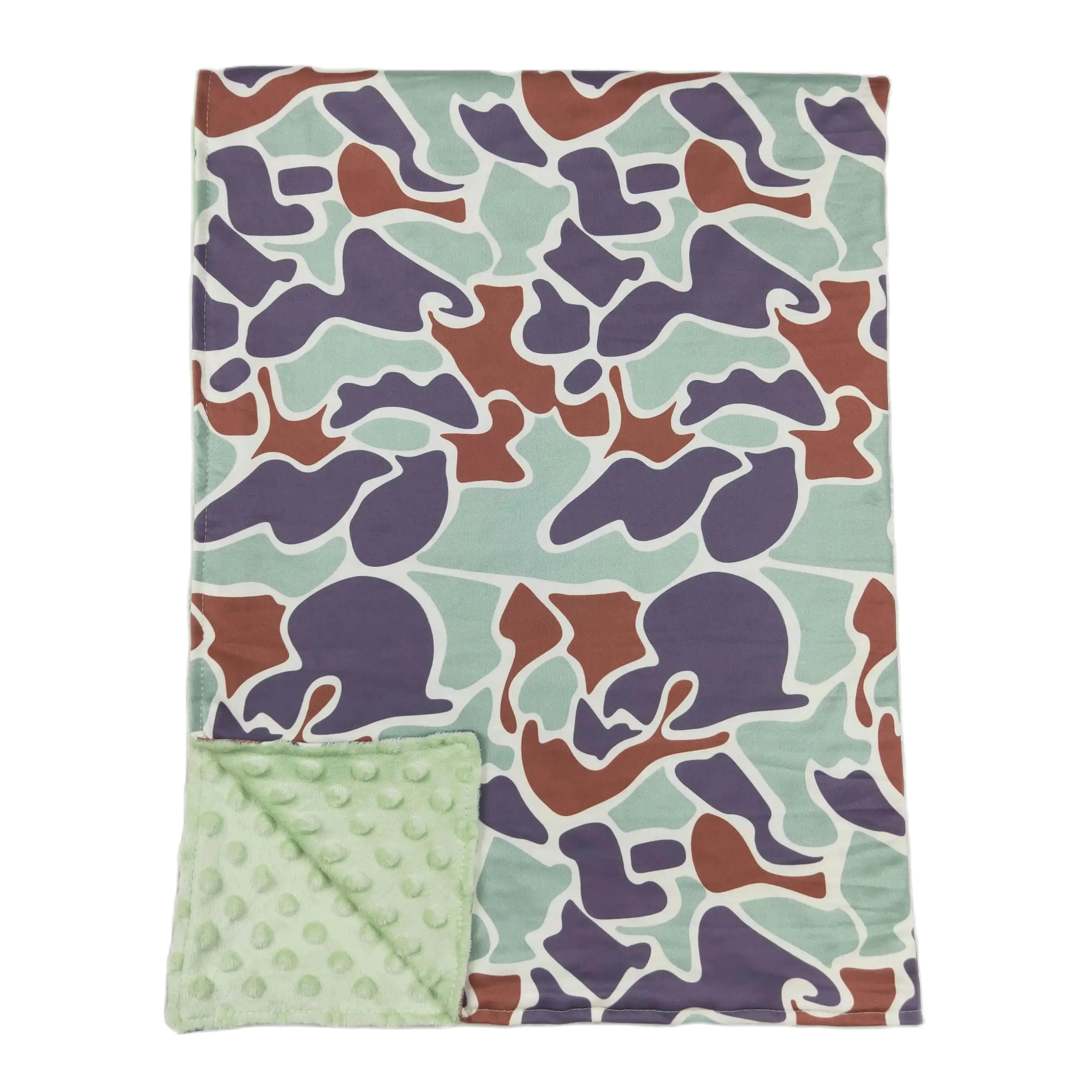 

Wholesale Toddler Camo Flannel Children Thin Quilt Baby Boy Kids Bedding Fleece Green Blanket