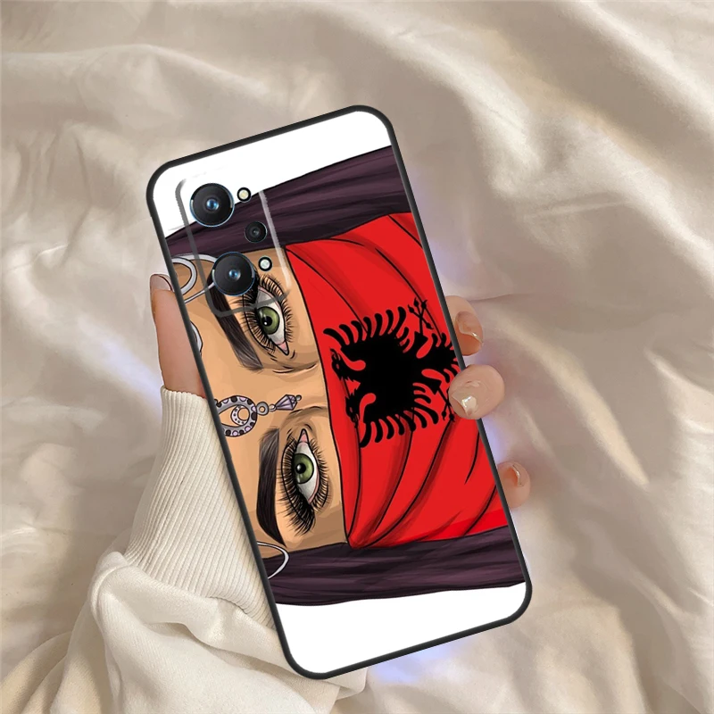 Albania Người Albania Cờ Dành Cho Realme C21Y C25Y C25s C11 C21 C31 C15 C35 8i 9i 8 9 Pro GT sư GT Neo 3 3T 2T