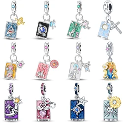 Tarot 925 Sterling Silver King Queen Sword Justice Scepter Vitality Charms Beads 3mm DIY Fine Jewelry Making