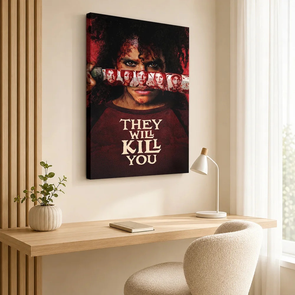 They Will Kill You Movie Canvas Poster Customized Vintage Movie Wall Paintings Decoration for Home Theater Gift for Collectors