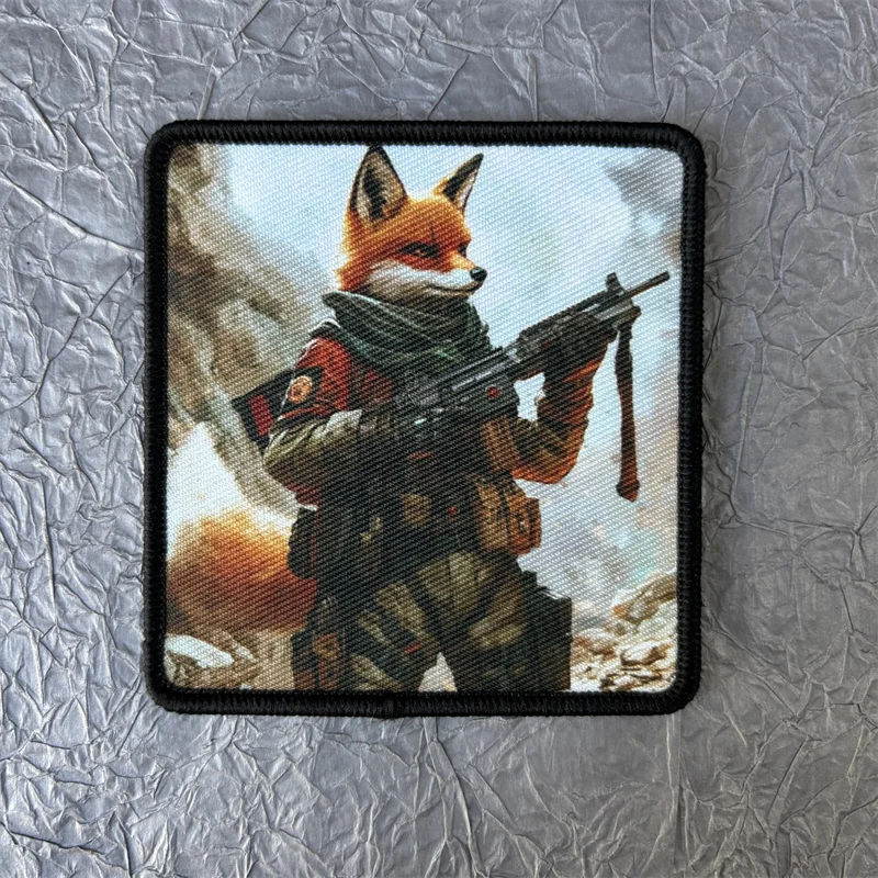 Wolf Patch on Clothes Animal Morale Badge Military Tactical Patches Backpack Stickers Hook and Loop Armband