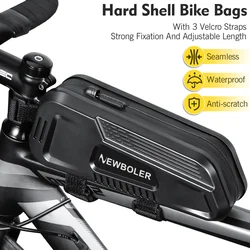 NEWBOLER Bicycle Bag Rainproof Cycling Top Front Tube Frame Bag Large Capacity MTB Road Bicycle Pannier Black Bike Accessories