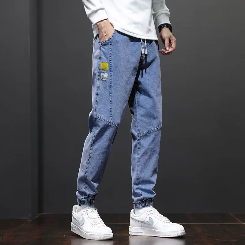 American Style High Street Multi Pocket Workwear Jeans for Men's New Trendy Loose Straight Leg Versatile Casual Long Denim Pants