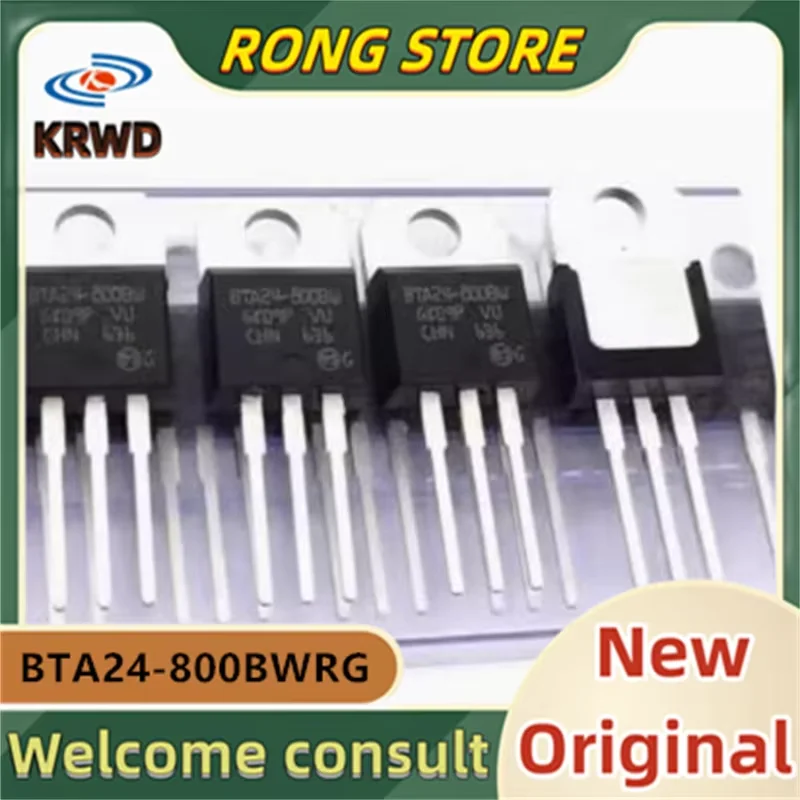 10PCS  BTA24-800BW  New and Original Chip IC BTA24-800BWRG BTA24-800 BTA24  TO-220