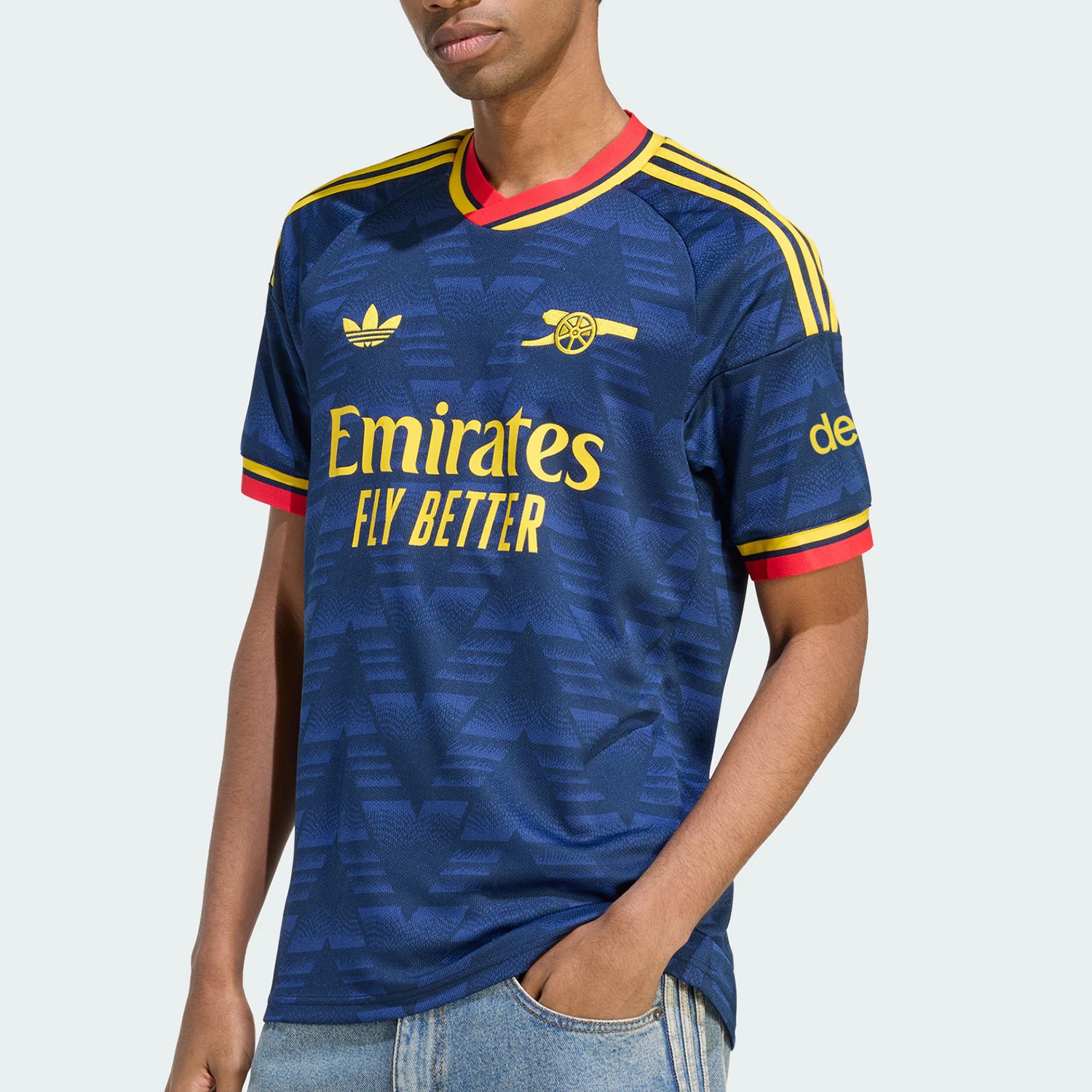 Adidas genuine men's classic breathable fashionable football sports short sleeved T-shirt JZ3160
