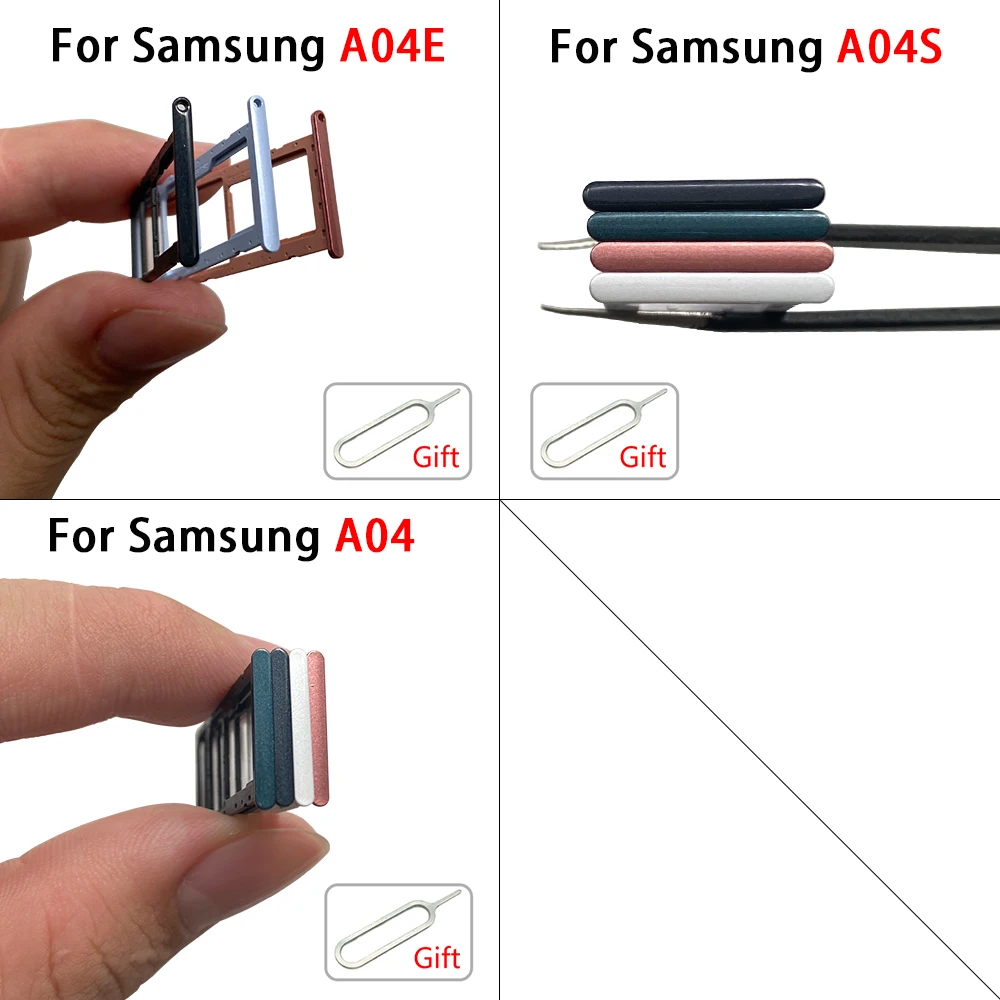 50Pcs, Dual SIM Card Slot SD Card Tray Holder Adapter For Samsung A01 A11 A12 A02 A02s A03s A03 Core A04 A04s A04E