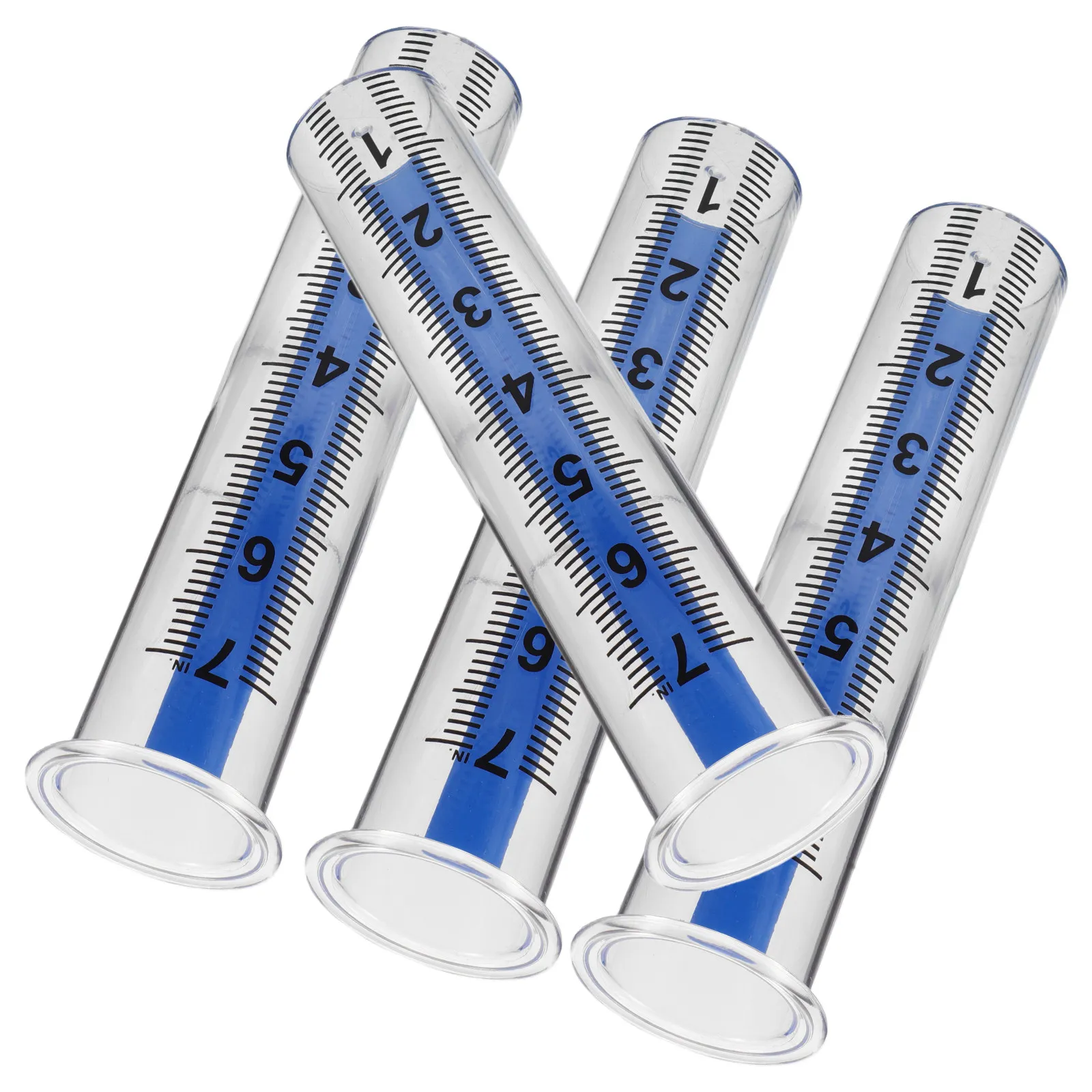 

4Pcs Outdoor Rain Gauge Transparent Rainfall Measurement Tubes Accurate Lawn Garden Backyard School Greenhouse Water