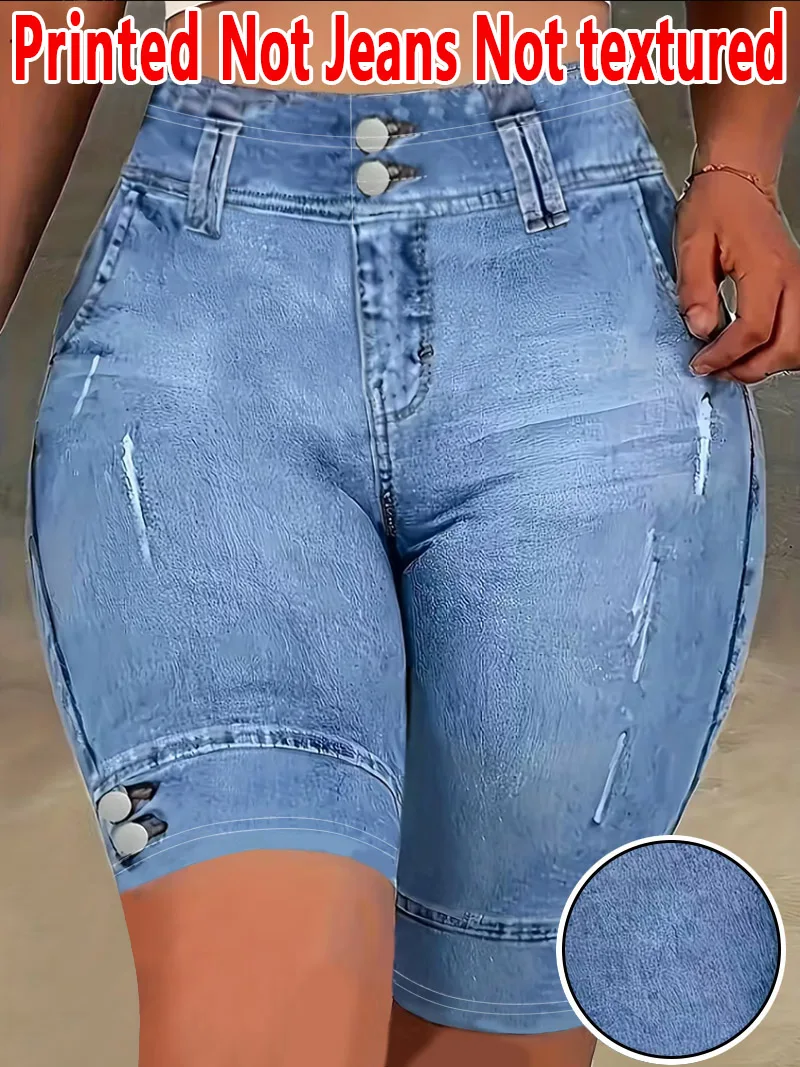 2127 [Leggings Estampadas - Não é Tecido Imitação Jeans] Leggings Estampadas Sem Textura - Tecido Não Imitação Jeans