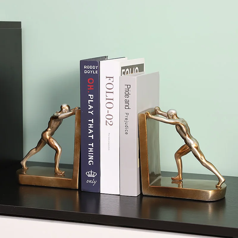 Bookends Abstract Art Sculpture Model Bookcase Ornaments Crafts Decoration